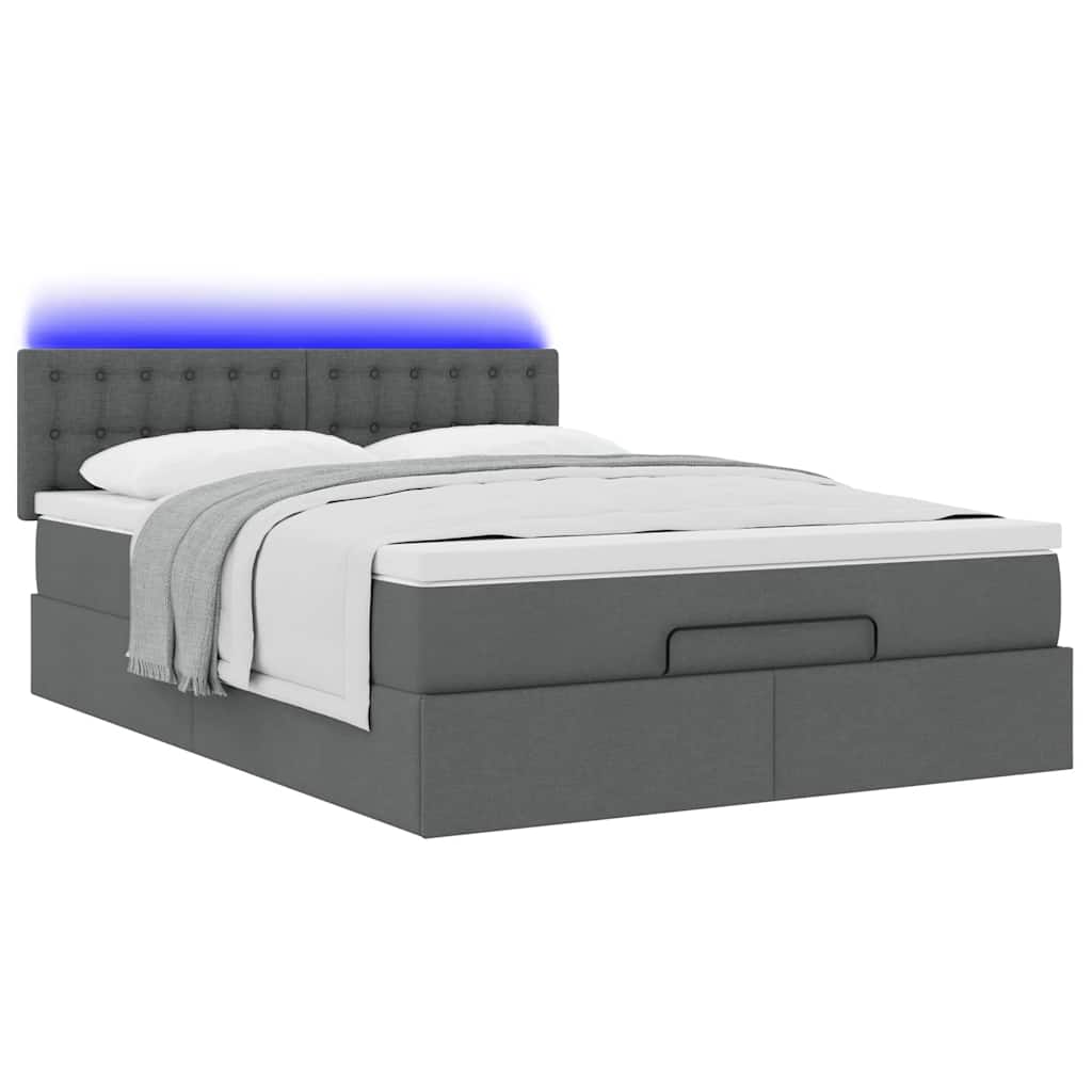 8721158472953_g_en_hd_4 vidaXL Ottoman Bed with Mattress & LEDs Dark Grey Queen Fabric - Image 6
