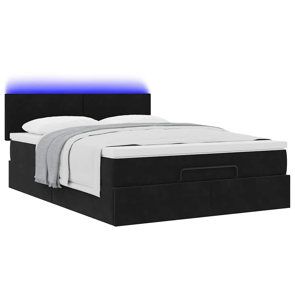 8721158473684_g_en_hd_1 vidaXL Ottoman Bed with Mattress & LEDs Black Queen Velvet - Image 3