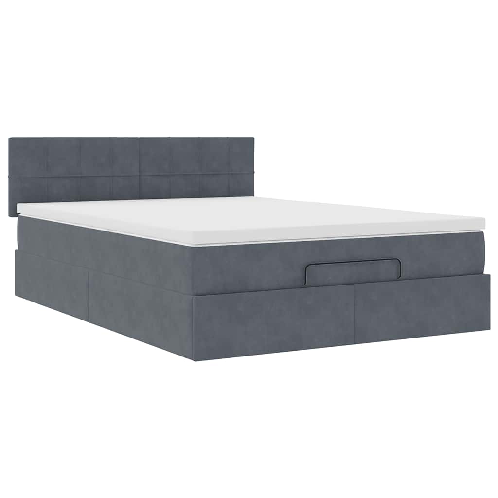 8721158474391_g_en_hd_3 vidaXL Ottoman Bed with Mattress & LEDs Dark Grey Queen Velvet - Image 5
