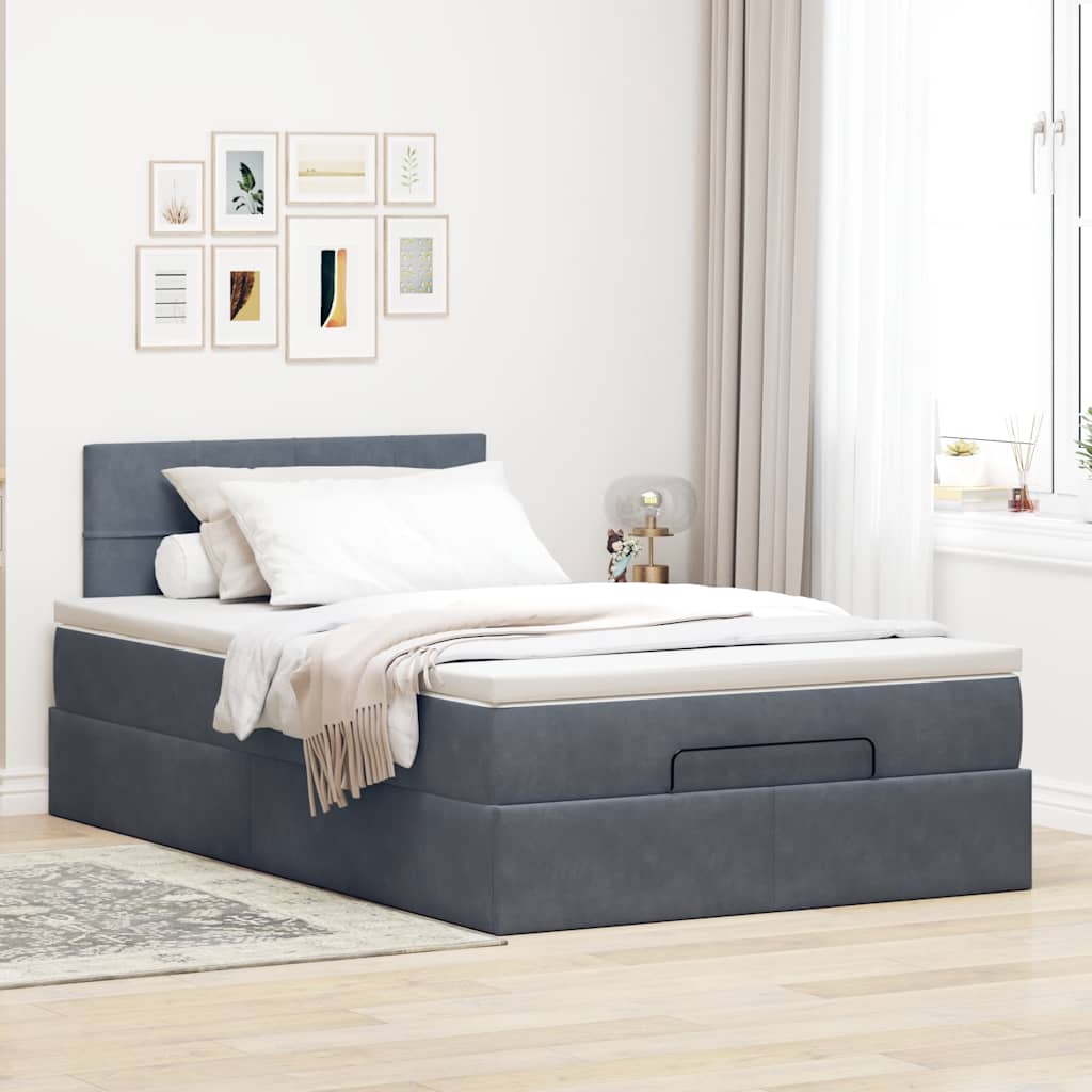 8721158474414_g_en_hd_2 vidaXL Ottoman Bed with Mattress & LEDs Dark Grey King Single Velvet - Image 4