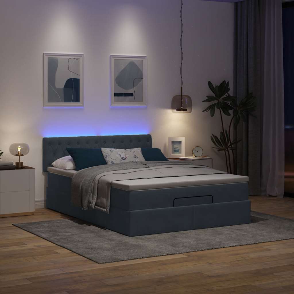 8721158475091_g_en_hd_1 vidaXL Ottoman Bed with Mattress & LEDs Dark Grey Double Velvet - Image 3