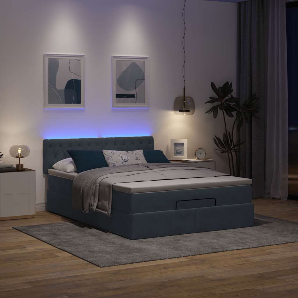 8721158475114_g_en_hd_1 vidaXL Ottoman Bed with Mattress & LEDs Dark Grey Queen Velvet - Image 3
