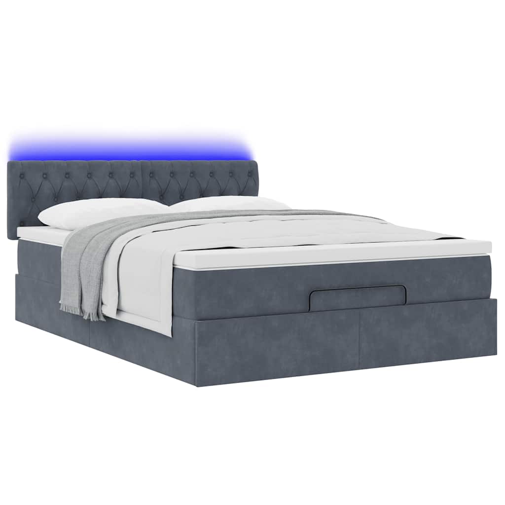 8721158475114_g_en_hd_4 vidaXL Ottoman Bed with Mattress & LEDs Dark Grey Queen Velvet - Image 6