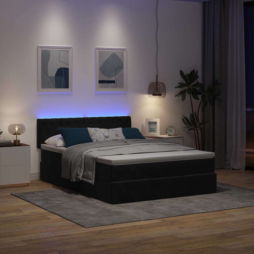 8721158475121_g_en_hd_1 vidaXL Ottoman Bed with Mattress & LEDs Black Queen Velvet - Image 3