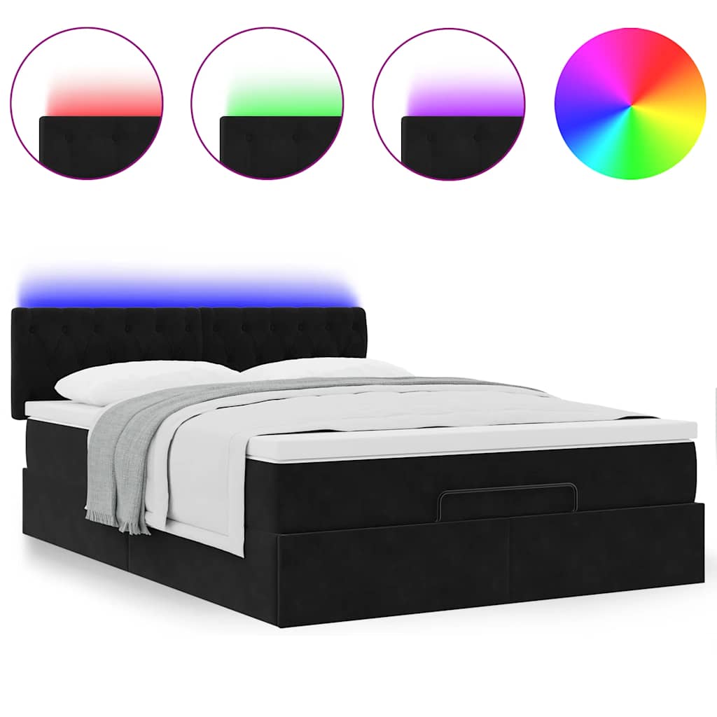 8721158475121_g_en_hd_3 vidaXL Ottoman Bed with Mattress & LEDs Black Queen Velvet - Image 5