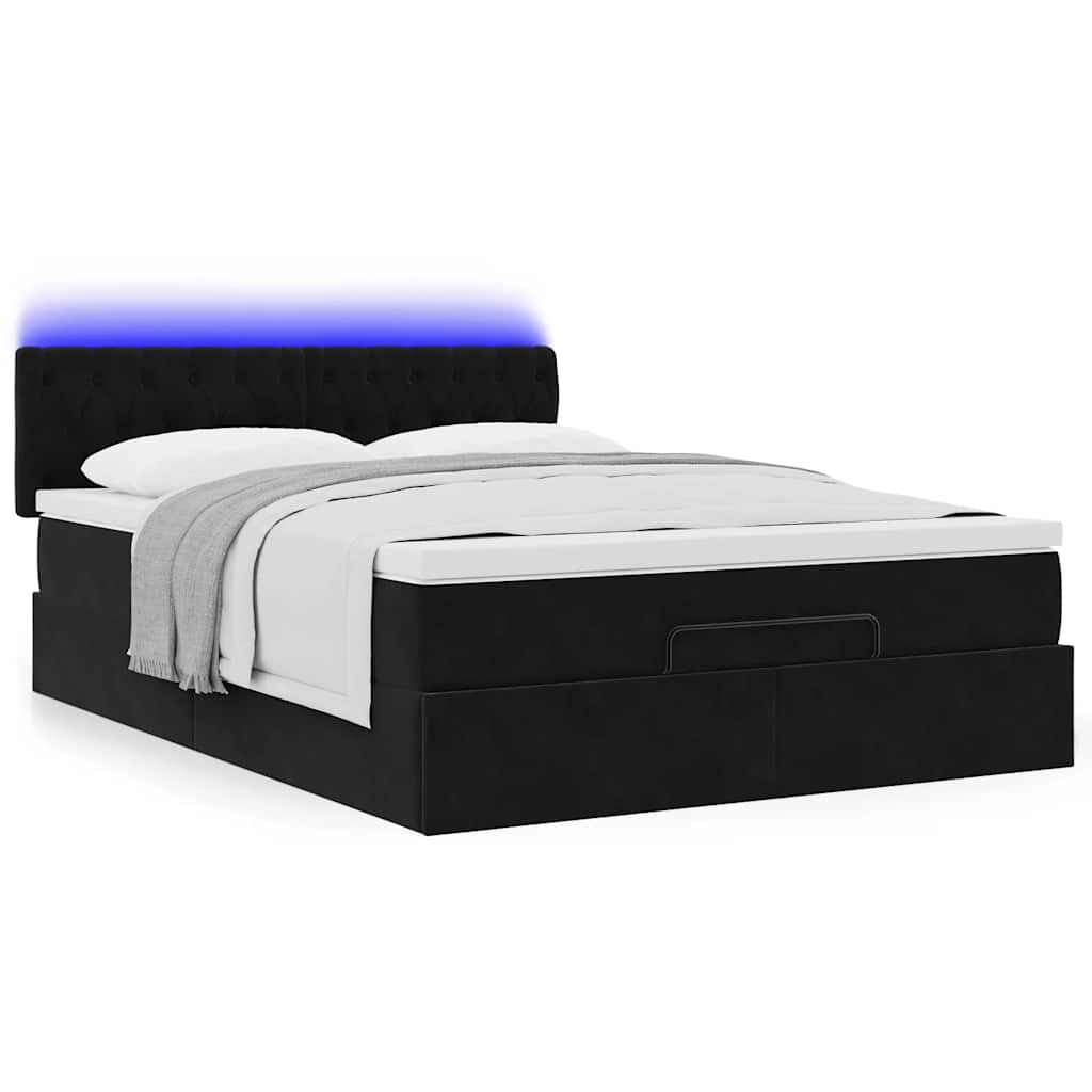 8721158475121_g_en_hd_4 vidaXL Ottoman Bed with Mattress & LEDs Black Queen Velvet - Image 6