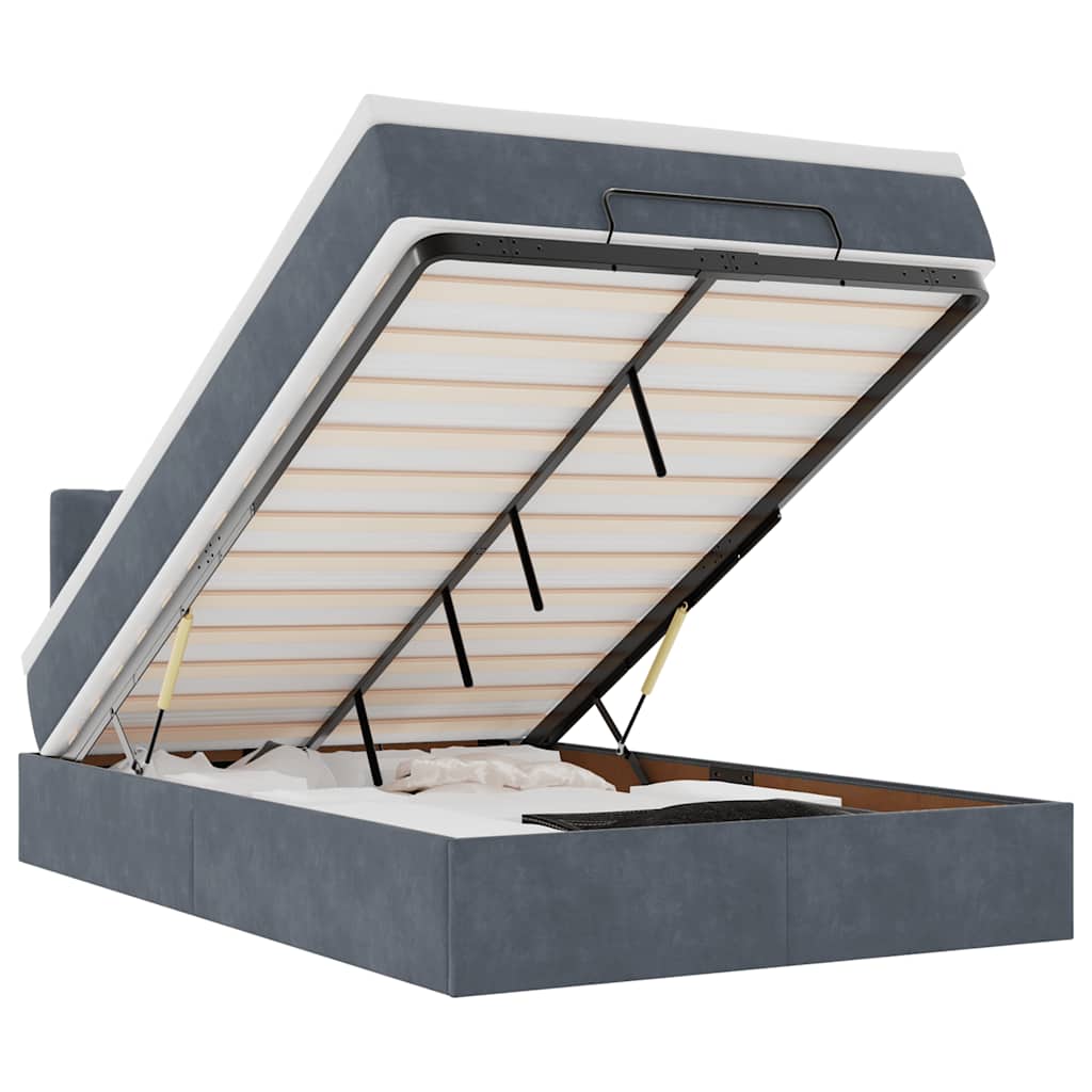 8721158475138_a_en_hd_1 vidaXL Ottoman Bed with Mattress & LEDs Dark Grey King Single Velvet - Image 2