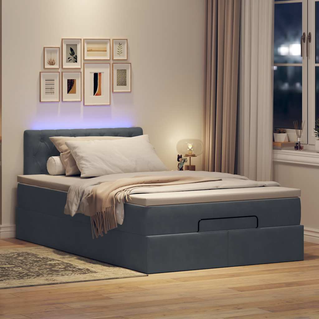8721158475138_g_en_hd_1 vidaXL Ottoman Bed with Mattress & LEDs Dark Grey King Single Velvet - Image 3