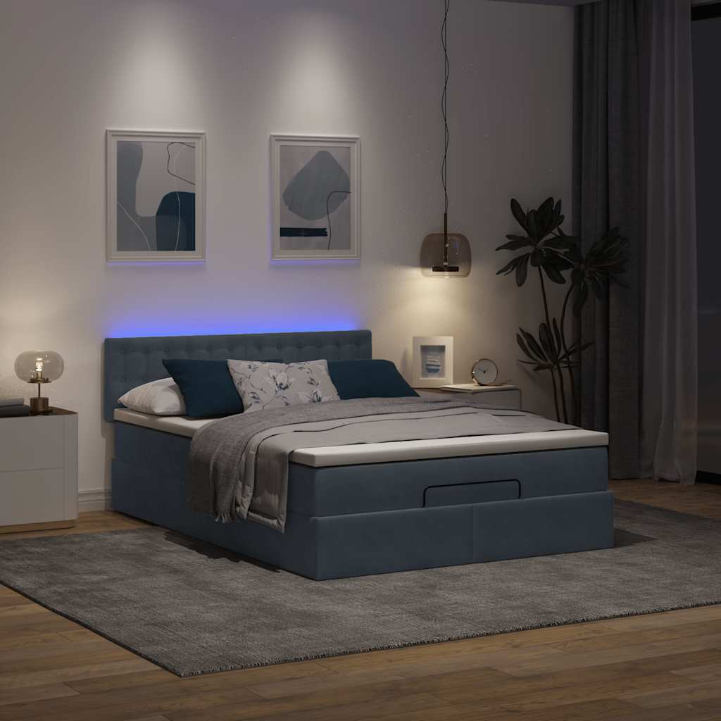 8721158475817_g_en_hd_1 vidaXL Ottoman Bed with Mattress & LEDs Dark Grey Double Velvet - Image 3