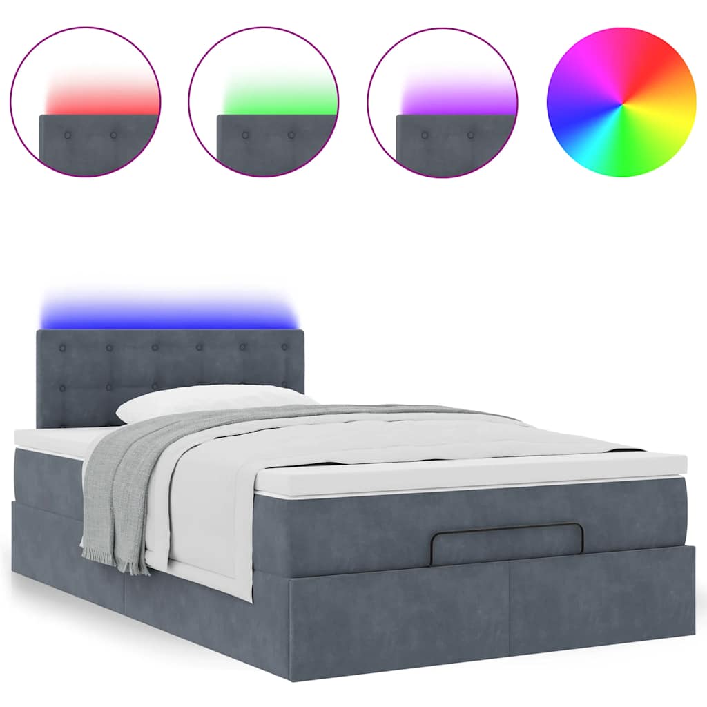 8721158475855_g_en_hd_3 vidaXL Ottoman Bed with Mattress & LEDs Dark Grey King Single Velvet - Image 5