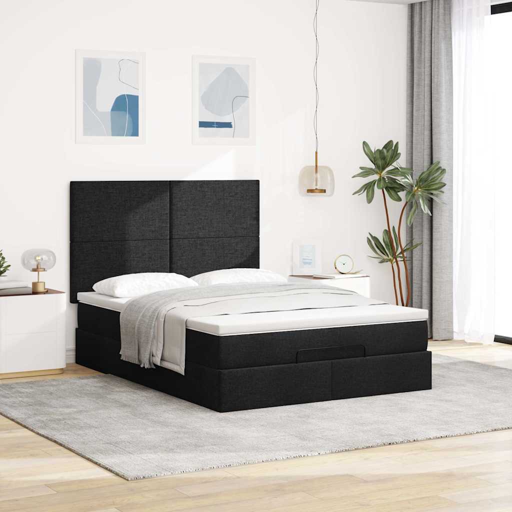 8721158478948_g_en_hd_1 vidaXL Ottoman Bed with Mattress Black Double Fabric - Image 3
