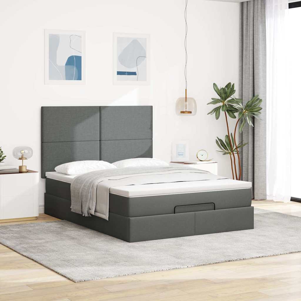 8721158478955_g_en_hd_1 vidaXL Ottoman Bed with Mattress Dark Grey Queen Fabric - Image 3