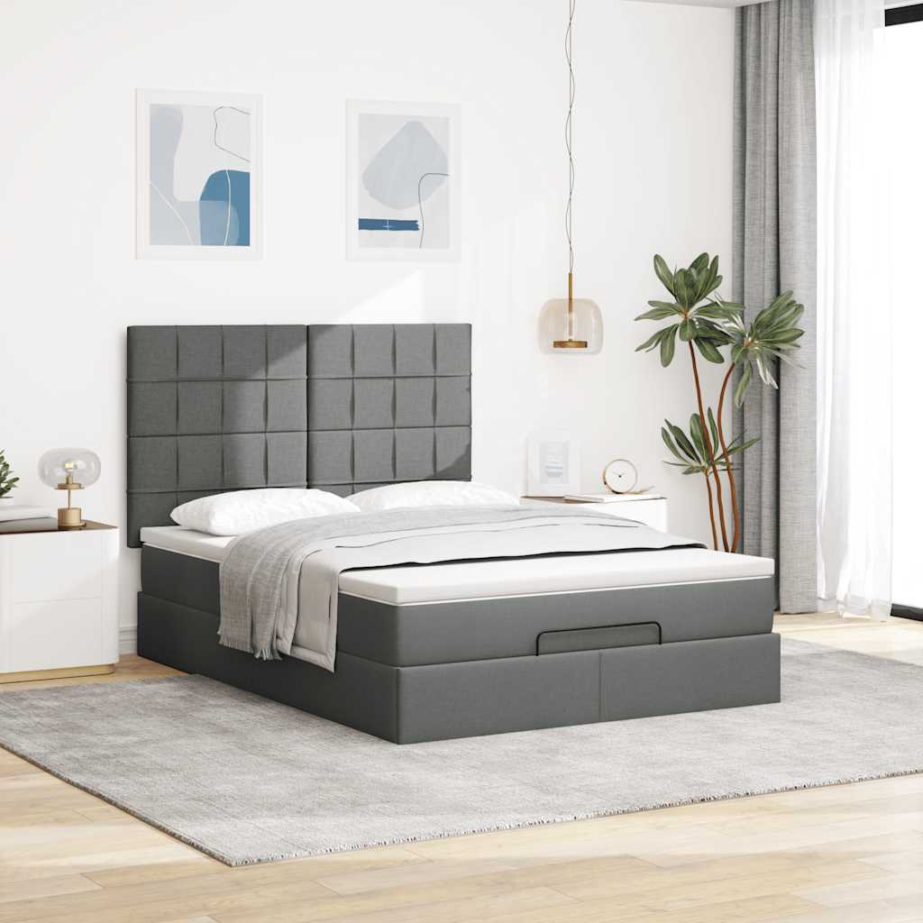 8721158479785_g_en_hd_1 vidaXL Ottoman Bed with Mattress Dark Grey Queen Fabric - Image 3