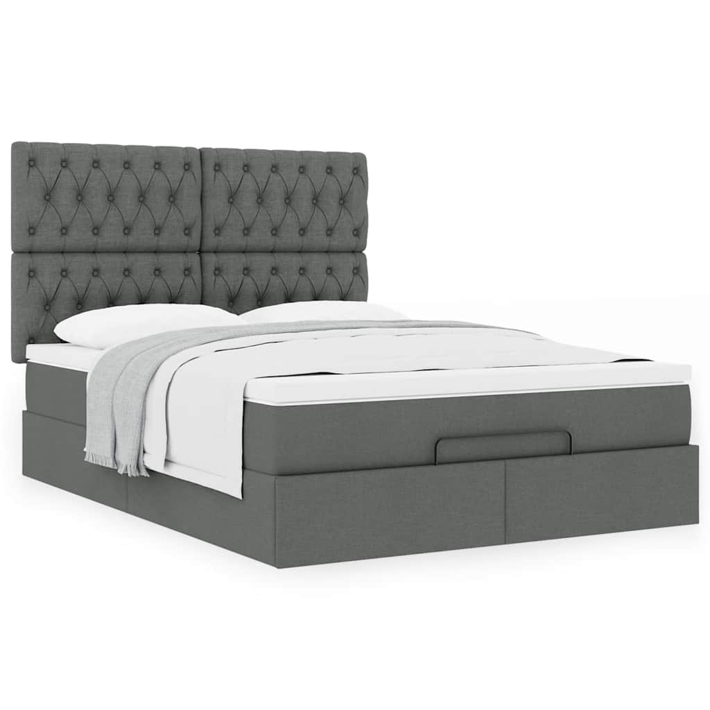 8721158480590_g_en_hd_2 vidaXL Ottoman Bed with Mattress Dark Grey Double Fabric - Image 4