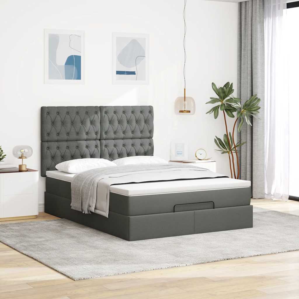 8721158480613_g_en_hd_1 vidaXL Ottoman Bed with Mattress Dark Grey Queen Fabric - Image 3