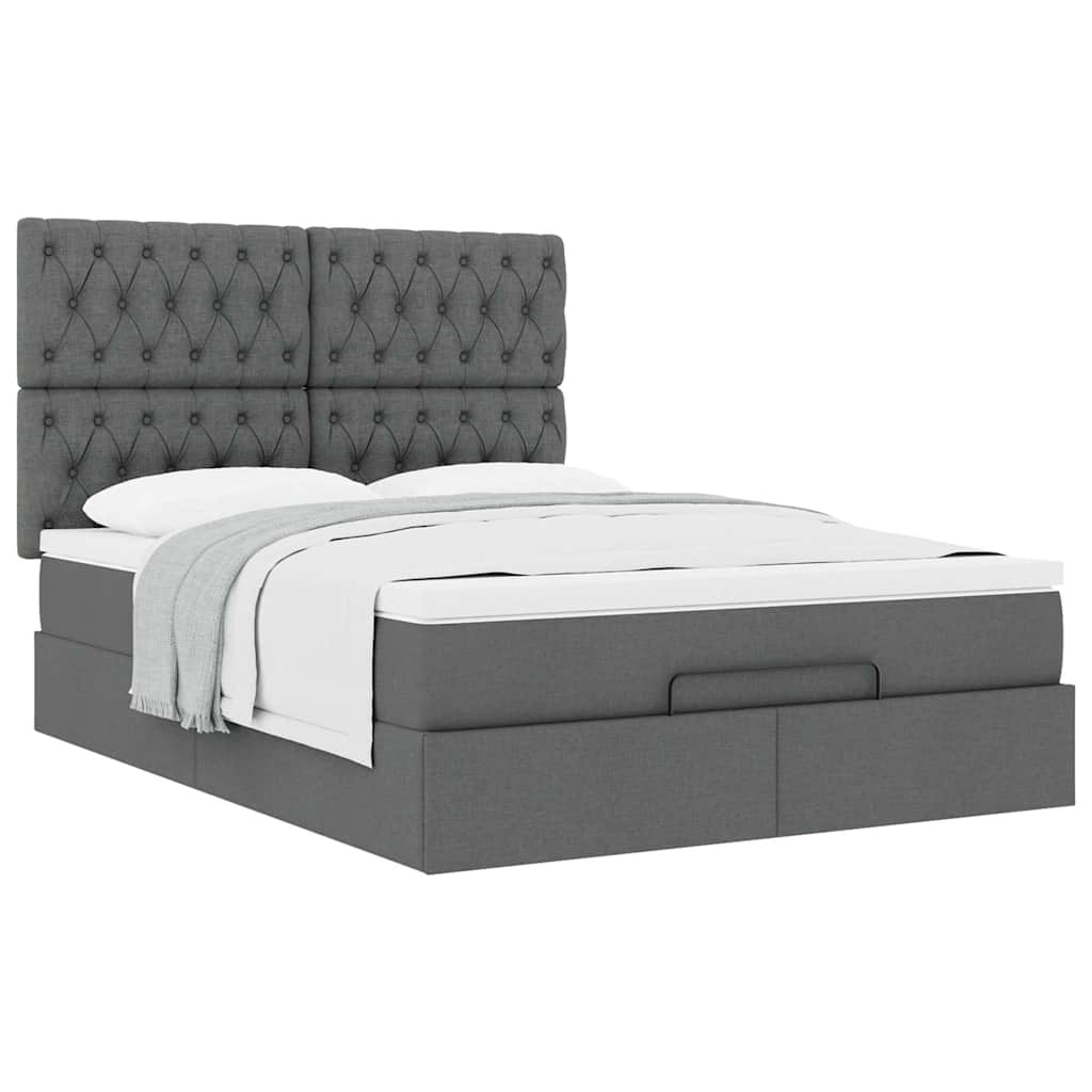 8721158480613_g_en_hd_3 vidaXL Ottoman Bed with Mattress Dark Grey Queen Fabric - Image 5