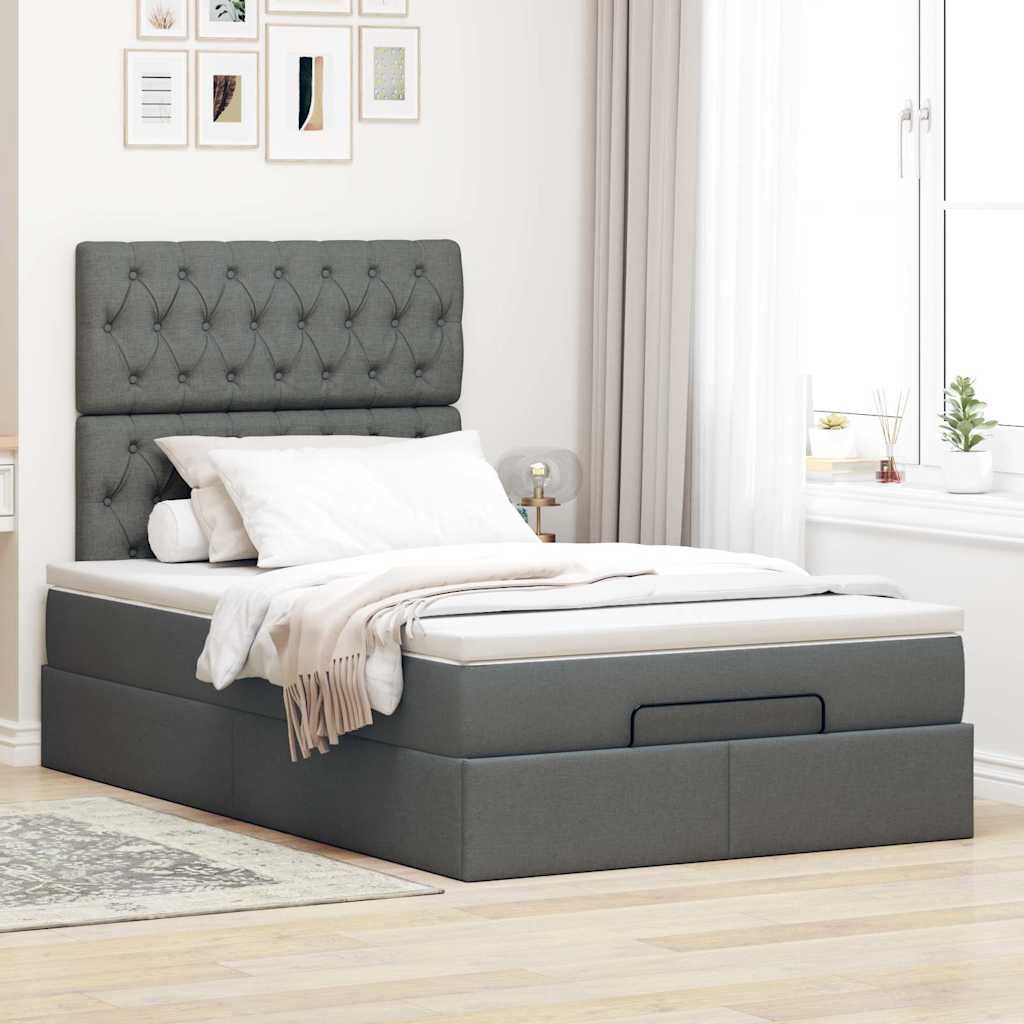 8721158480637_g_en_hd_1 vidaXL Ottoman Bed with Mattress Dark Grey King Single Fabric - Image 3