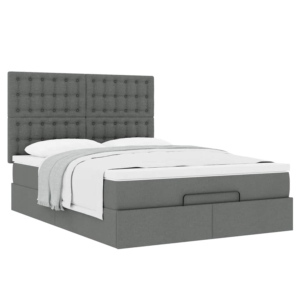 8721158481429_g_en_hd_3 vidaXL Ottoman Bed with Mattress Dark Grey Double Fabric - Image 5