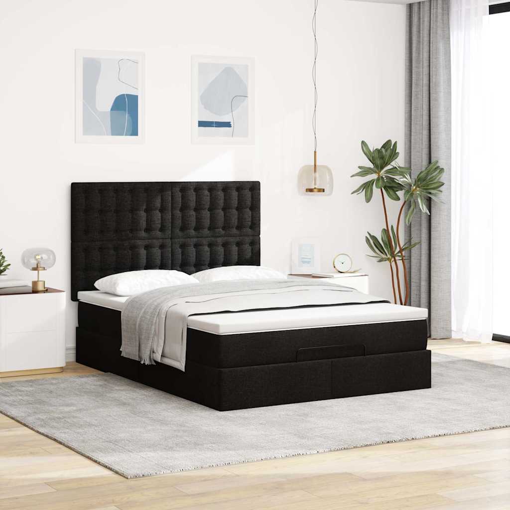 8721158481450_g_en_hd_1 vidaXL Ottoman Bed with Mattress Black Queen Fabric - Image 3