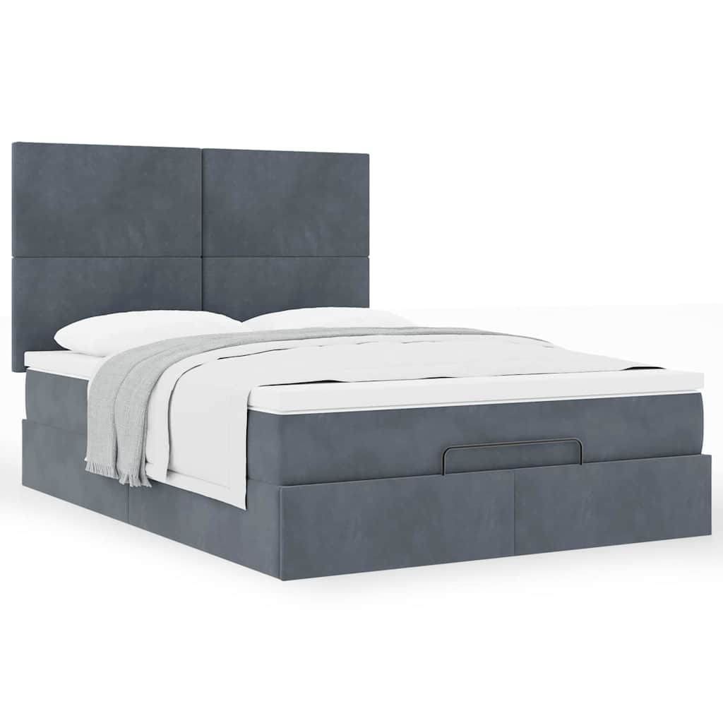 8721158482143_g_en_hd_2 vidaXL Ottoman Bed with Mattresses Dark Grey Double Velvet - Image 4