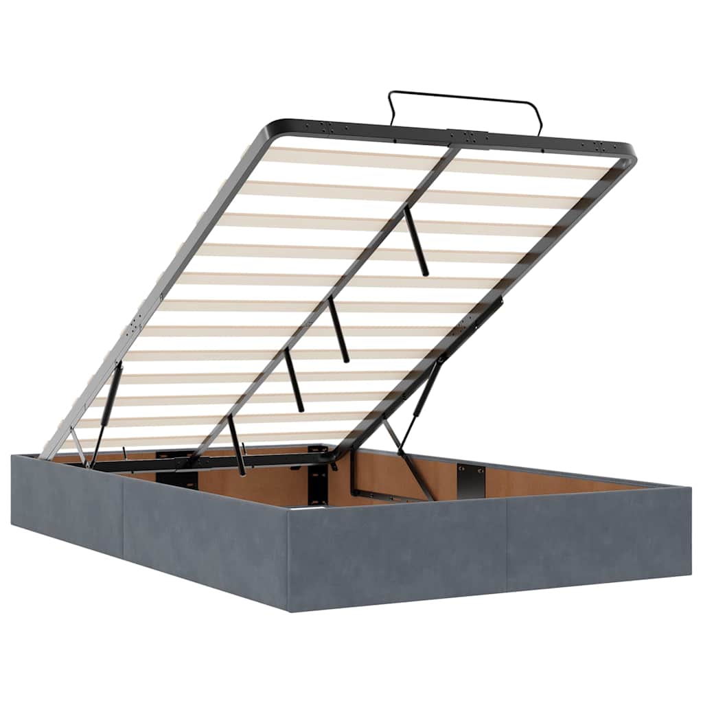 8721158482181_g_en_hd_7 vidaXL Ottoman Bed with Mattresses Dark Grey King Single Velvet - Image 9