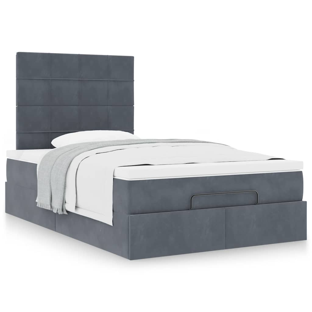 8721158482907_g_en_hd_1 vidaXL Ottoman Bed with Mattresses Dark Grey King Single Velvet - Image 3