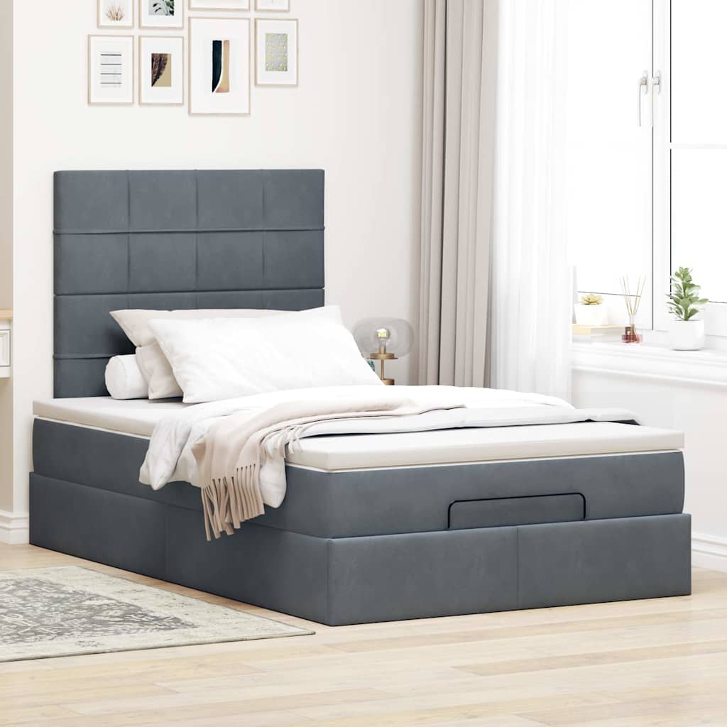 8721158482907_g_en_hd_3 vidaXL Ottoman Bed with Mattresses Dark Grey King Single Velvet - Image 5