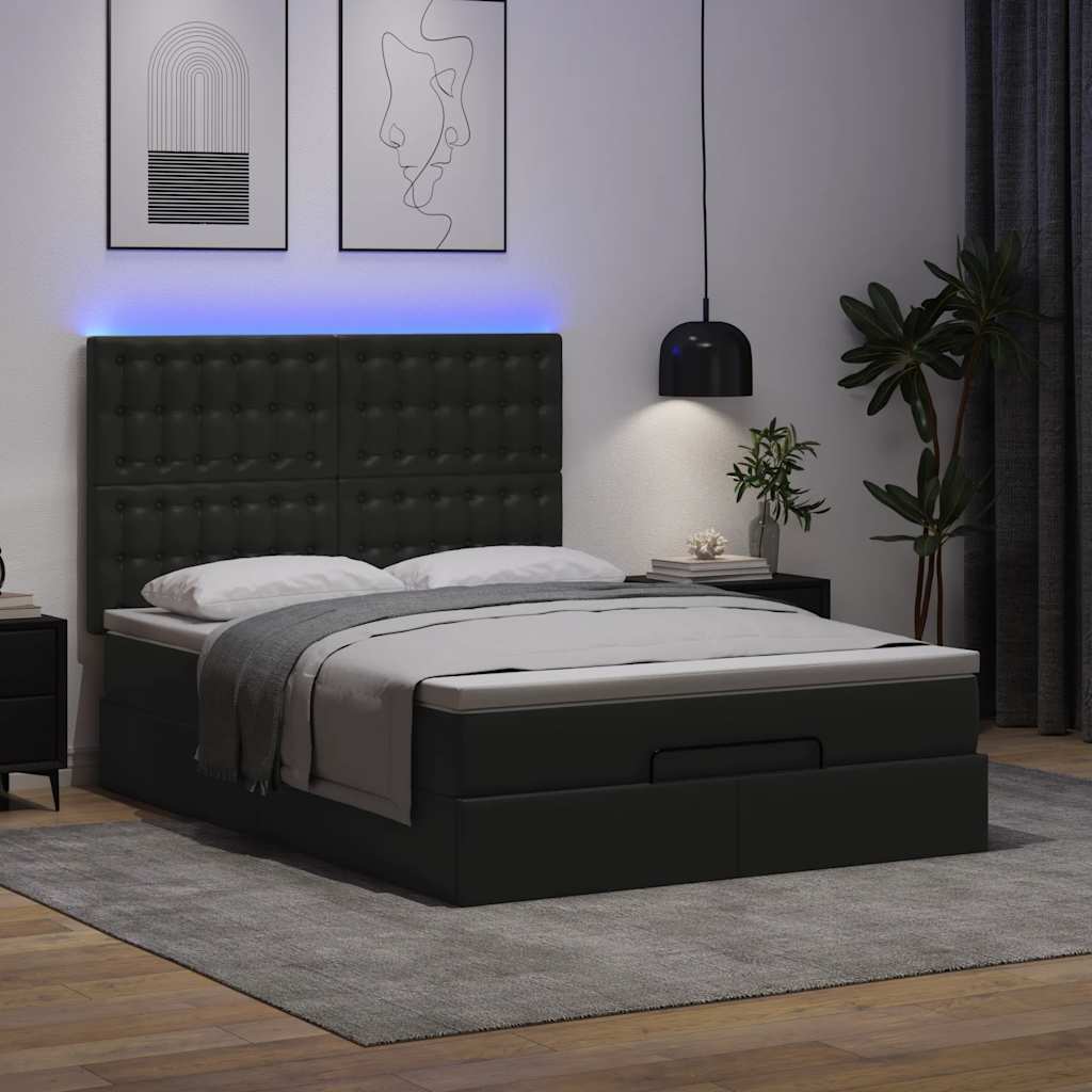 8721158486639_g_en_hd_1 vidaXL Ottoman Bed with Mattress & LEDs Black Queen Faux Leather - Image 3
