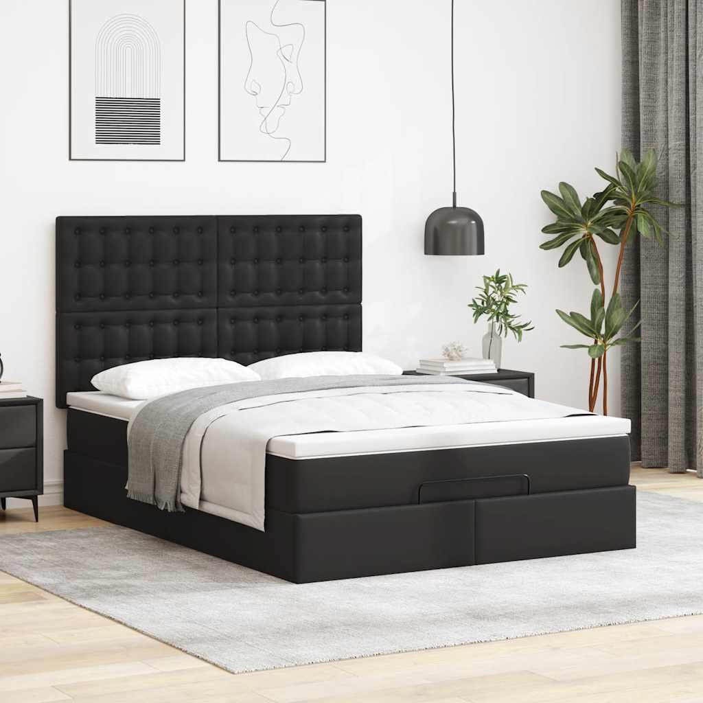 8721158486639_g_en_hd_2 vidaXL Ottoman Bed with Mattress & LEDs Black Queen Faux Leather - Image 4