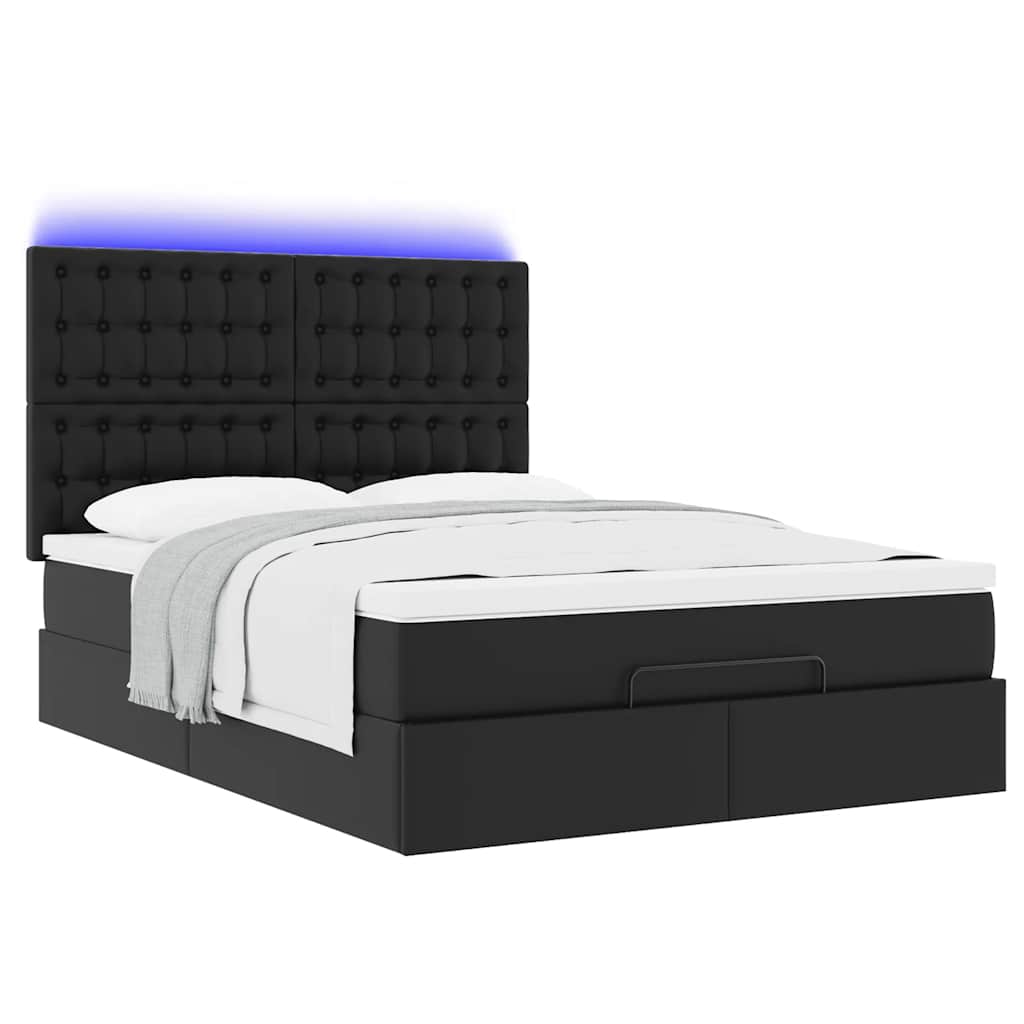 8721158486639_g_en_hd_4 vidaXL Ottoman Bed with Mattress & LEDs Black Queen Faux Leather - Image 6