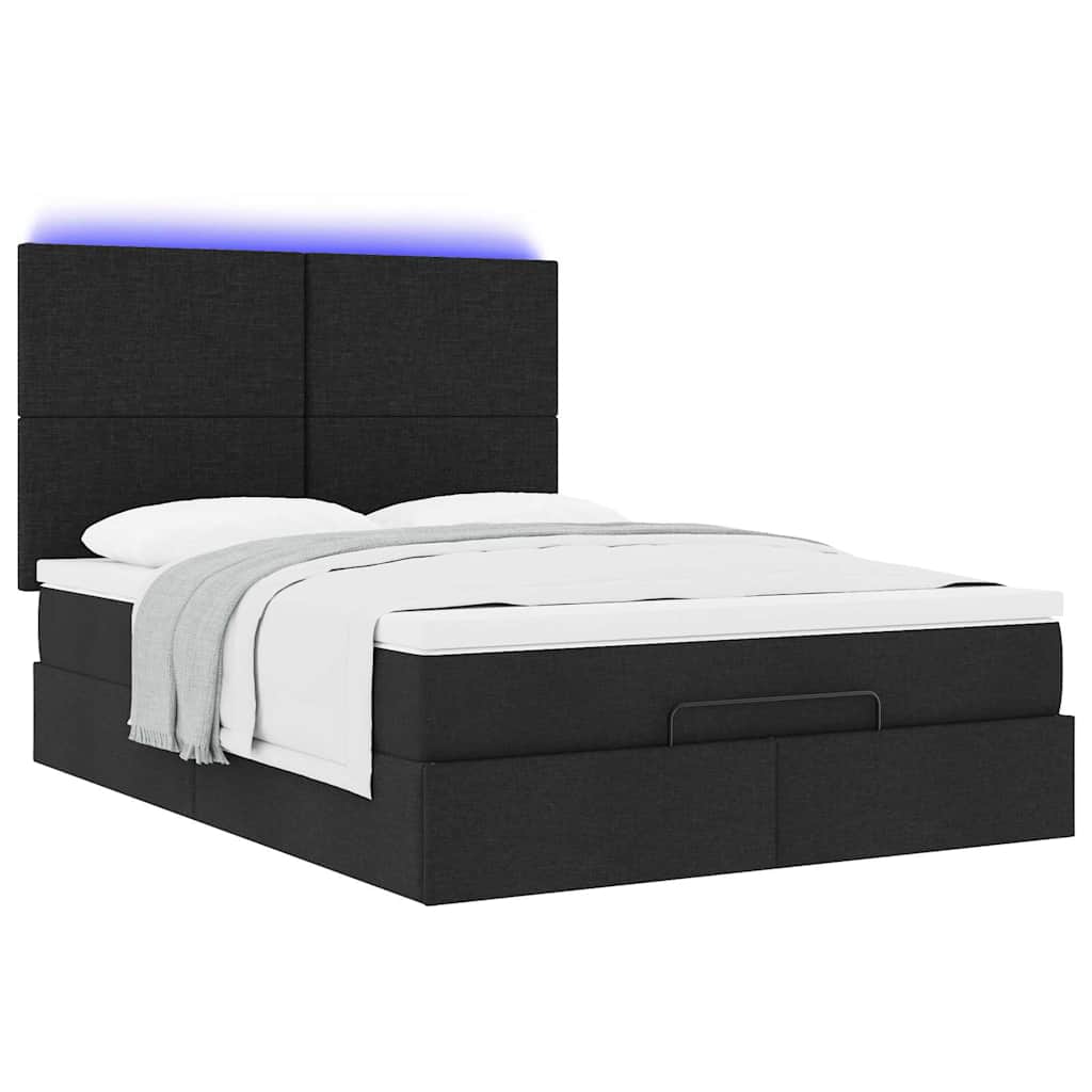 8721158487452_g_en_hd_4 vidaXL Ottoman Bed with Mattress & LEDs Black Queen Fabric - Image 6