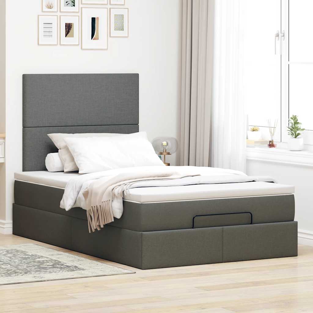 8721158487469_g_en_hd_2 vidaXL Ottoman Bed with Mattress & LEDs Dark Grey King Single Fabric - Image 4