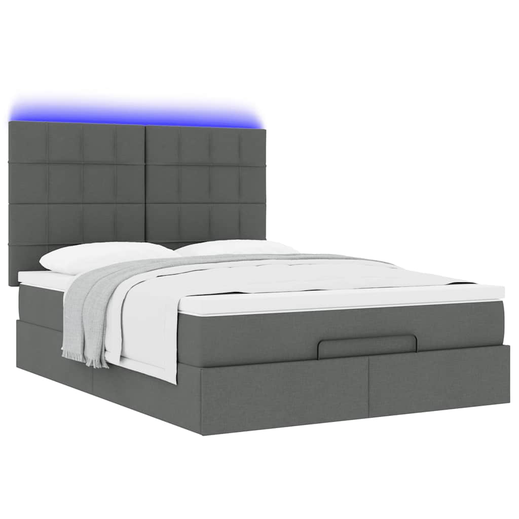 8721158488275_g_en_hd_4 vidaXL Ottoman Bed with Mattress & LEDs Dark Grey Queen Fabric - Image 6