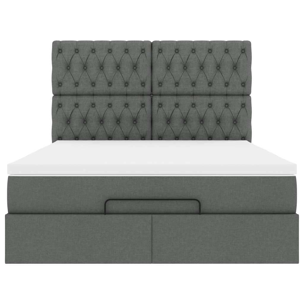8721158489104_g_en_hd_6 vidaXL Ottoman Bed with Mattress & LEDs Dark Grey Queen Fabric - Image 8