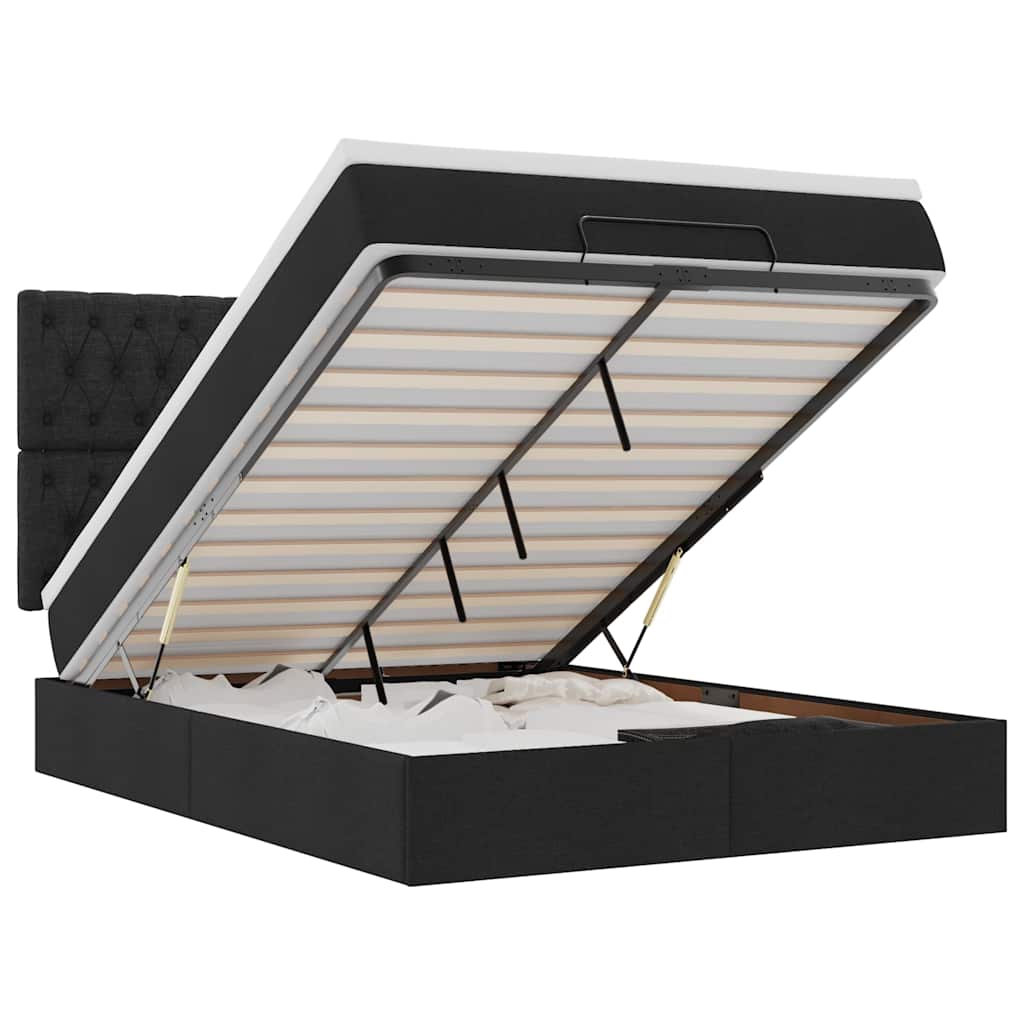 8721158489111_a_en_hd_1 vidaXL Ottoman Bed with Mattress & LEDs Black Queen Fabric - Image 2