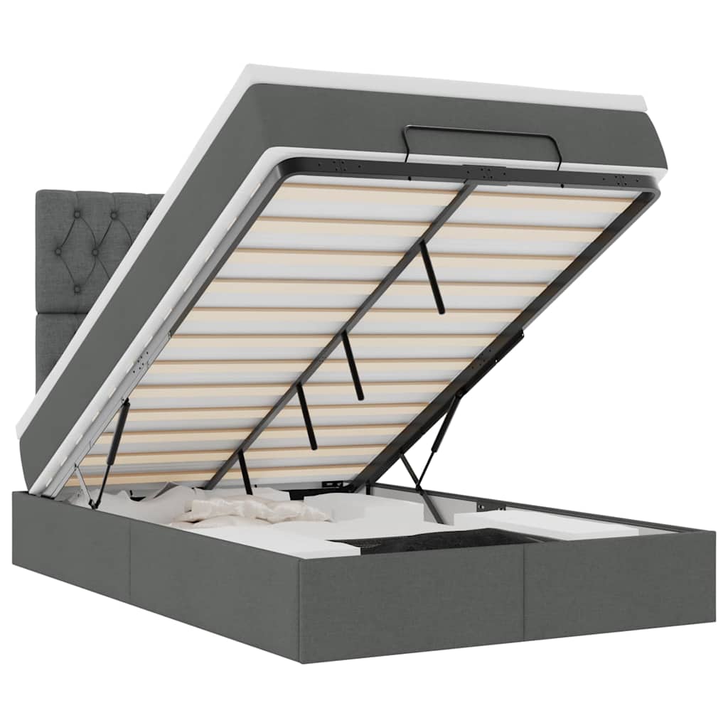 8721158489128_a_en_hd_1 vidaXL Ottoman Bed with Mattress & LEDs Dark Grey King Single Fabric - Image 2