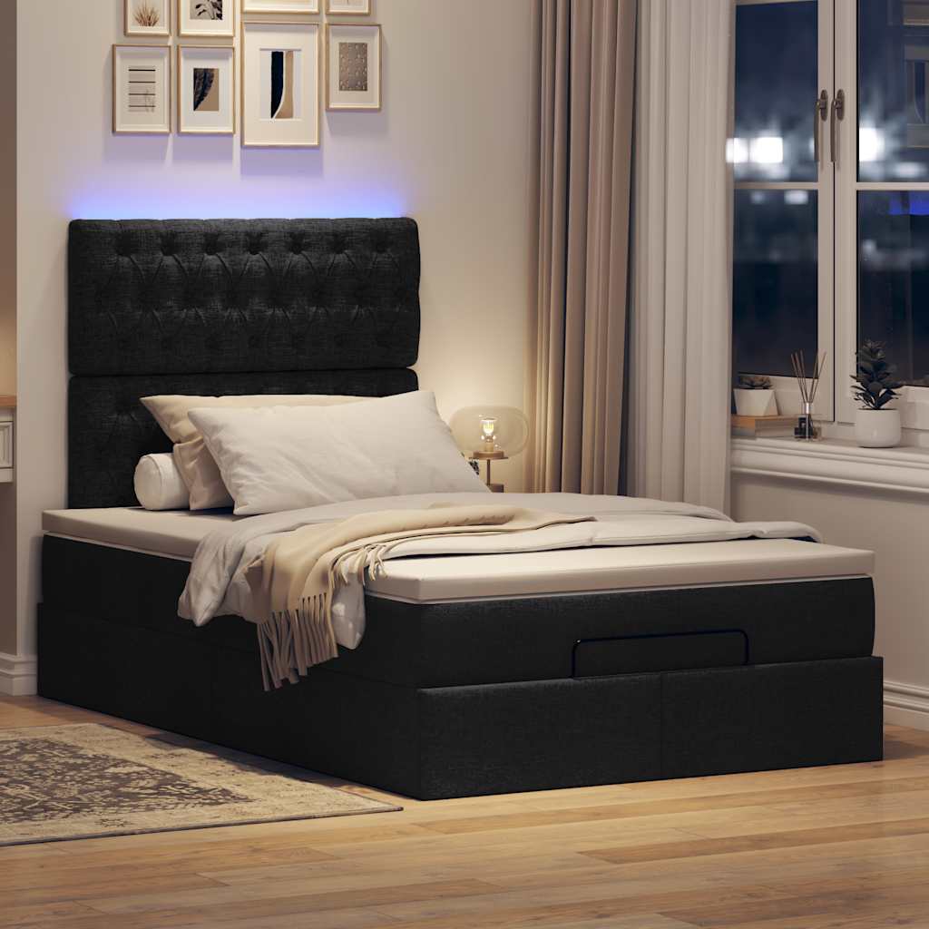 8721158489135_g_en_hd_1 vidaXL Ottoman Bed with Mattress & LEDs Black King Single Fabric - Image 3