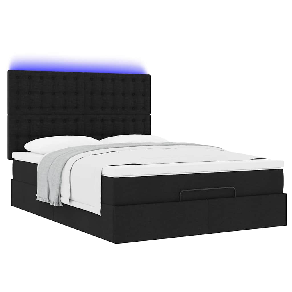 8721158489944_g_en_hd_4 vidaXL Ottoman Bed with Mattress & LEDs Black Queen Fabric - Image 6