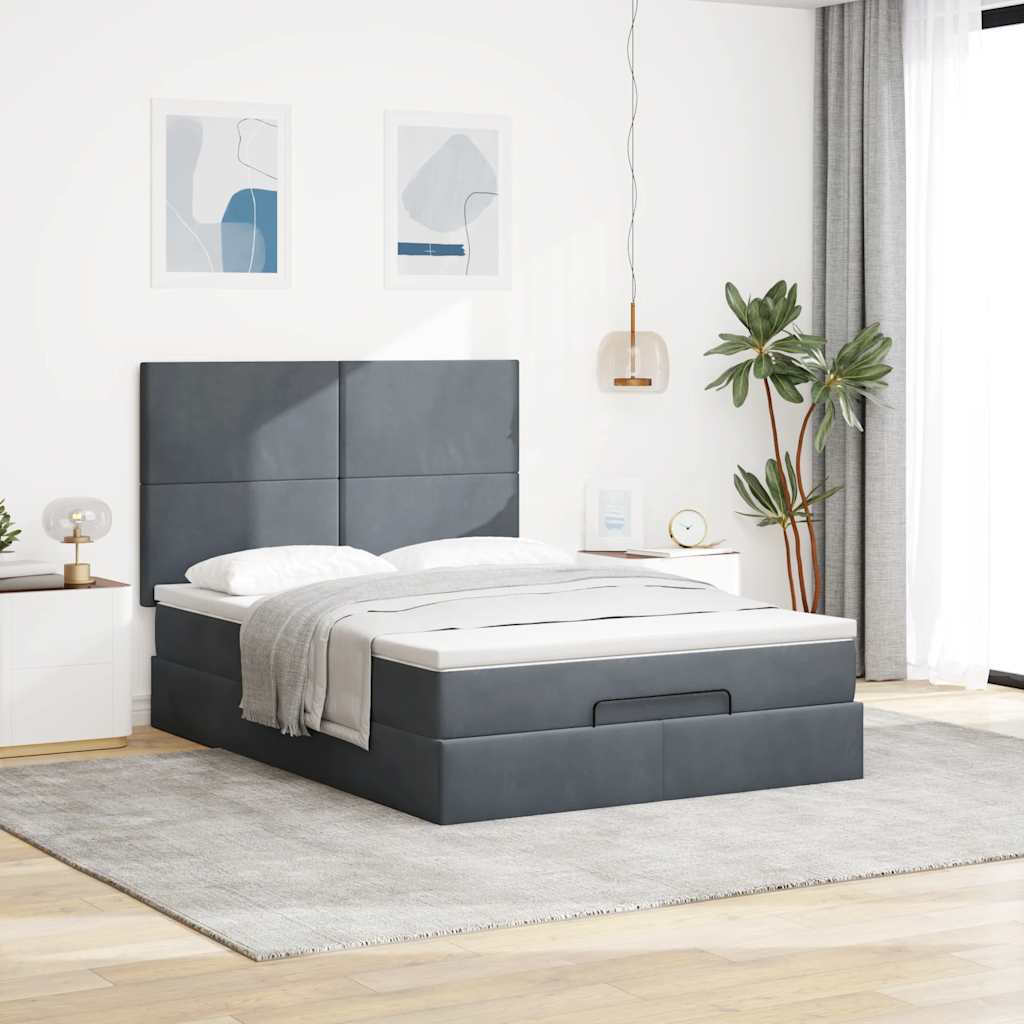 8721158490636_g_en_hd_2 vidaXL Ottoman Bed with Mattresses & LEDs Dark Grey Double Velvet - Image 4