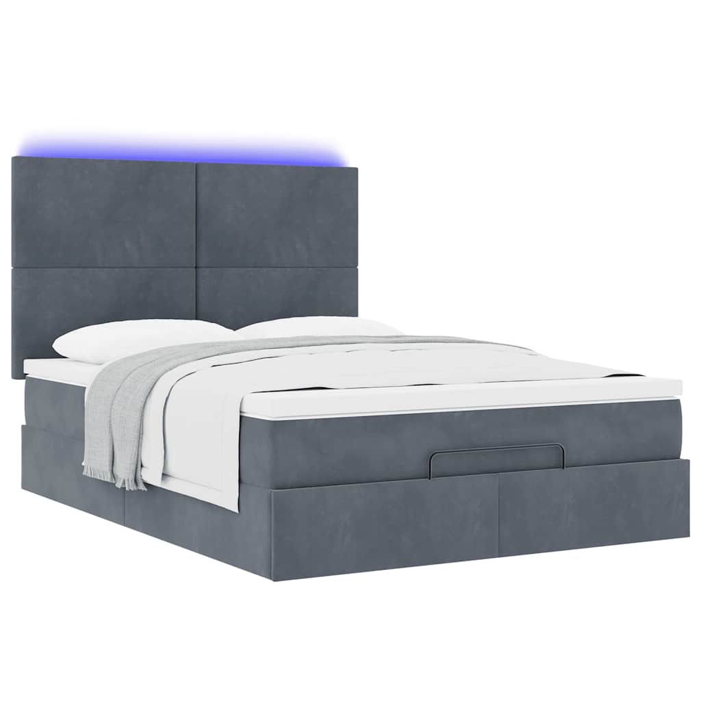 8721158490636_g_en_hd_4 vidaXL Ottoman Bed with Mattresses & LEDs Dark Grey Double Velvet - Image 6