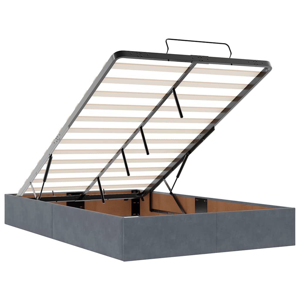 8721158490674_g_en_hd_9 vidaXL Ottoman Bed with Mattresses & LEDs Dark Grey King Single Velvet - Image 11