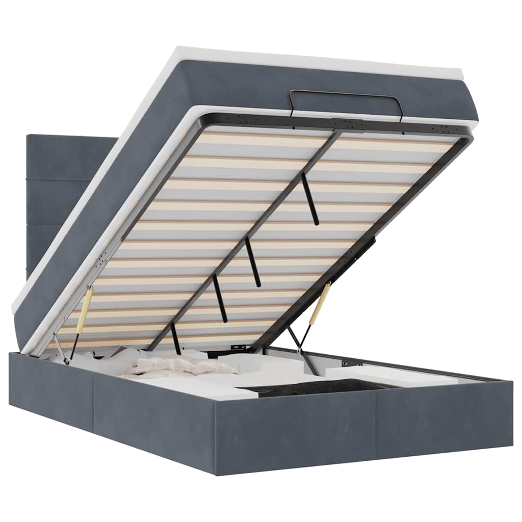 8721158491398_a_en_hd_1 vidaXL Ottoman Bed with Mattresses & LEDs Dark Grey King Single Velvet - Image 2