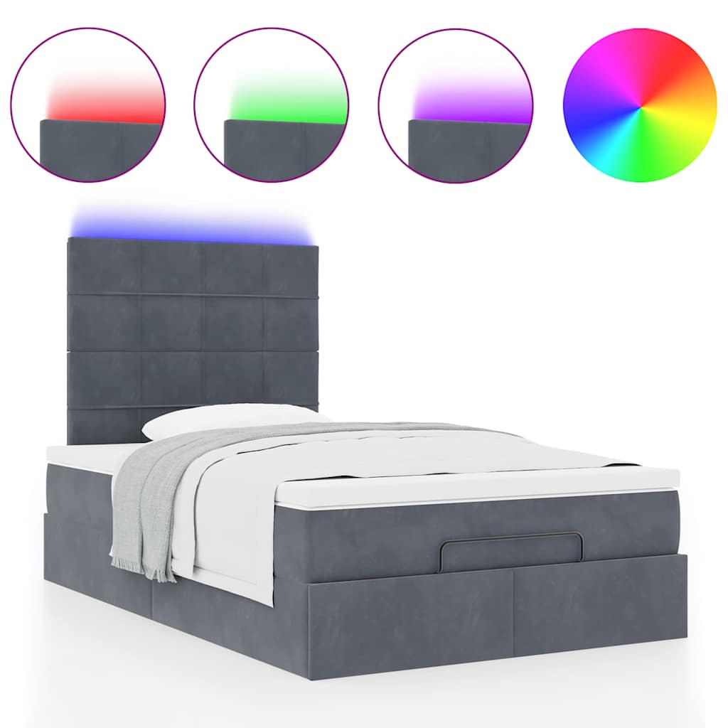 8721158491398_g_en_hd_3 vidaXL Ottoman Bed with Mattresses & LEDs Dark Grey King Single Velvet - Image 5
