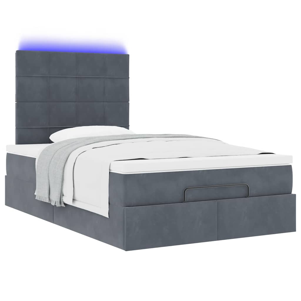 8721158491398_g_en_hd_4 vidaXL Ottoman Bed with Mattresses & LEDs Dark Grey King Single Velvet - Image 6
