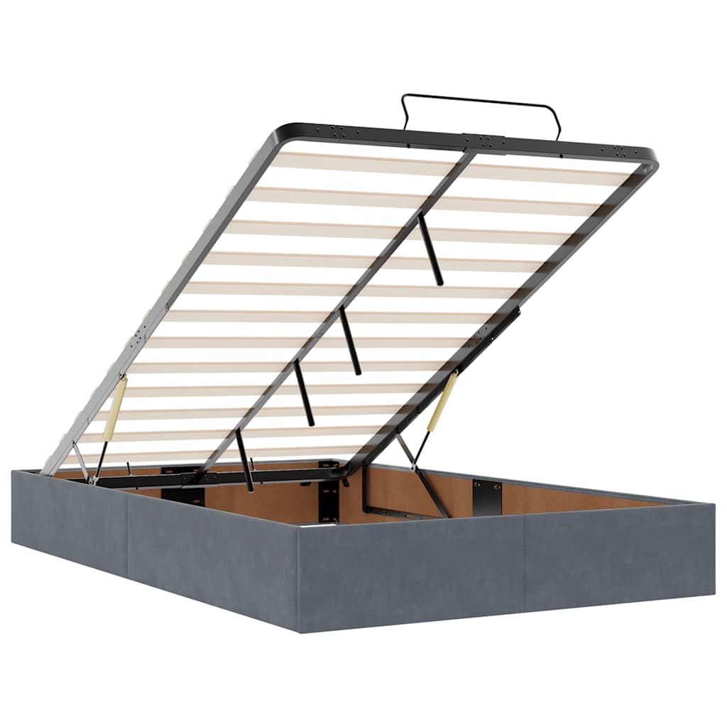 8721158491398_g_en_hd_9 vidaXL Ottoman Bed with Mattresses & LEDs Dark Grey King Single Velvet - Image 11