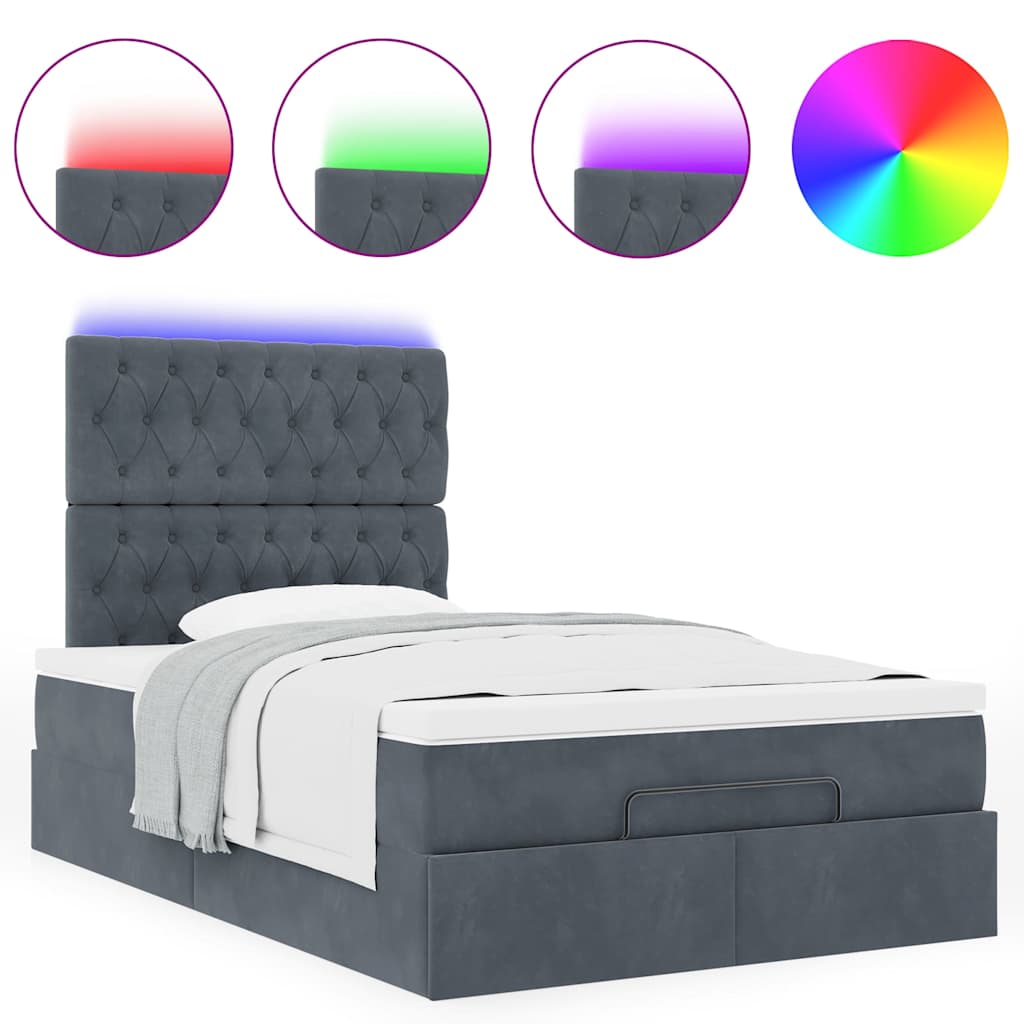 8721158492111_g_en_hd_3 vidaXL Ottoman Bed with Mattresses & LEDs Dark Grey King Single Velvet - Image 5