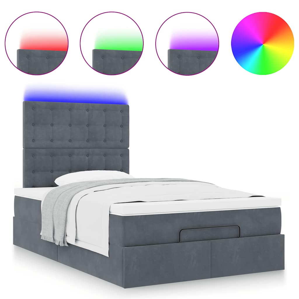 8721158492838_g_en_hd_3 vidaXL Ottoman Bed with Mattresses & LEDs Dark Grey King Single Velvet - Image 5