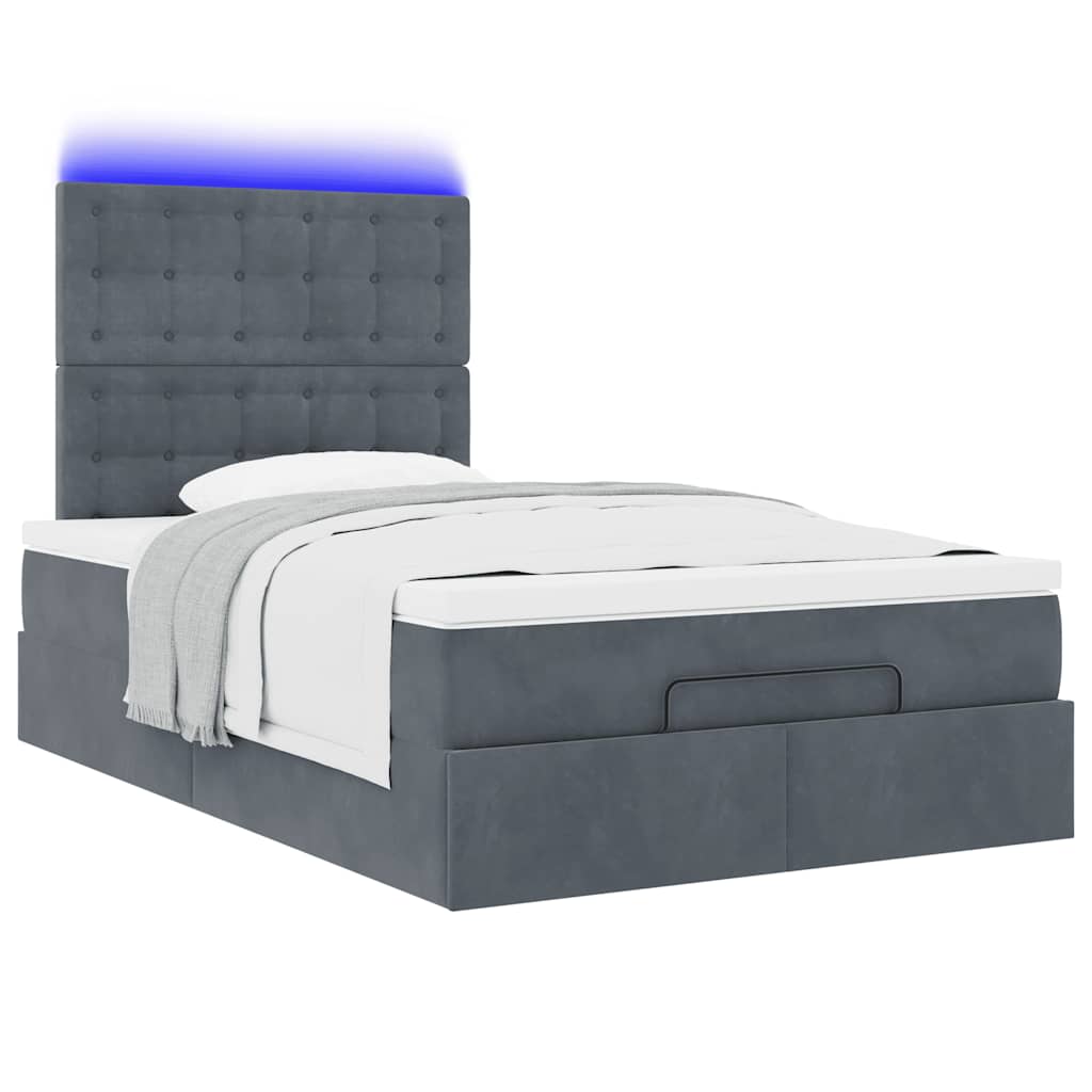 8721158492838_g_en_hd_4 vidaXL Ottoman Bed with Mattresses & LEDs Dark Grey King Single Velvet - Image 6