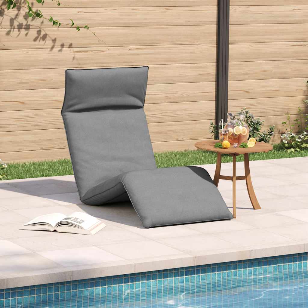 8721158495099_g_en_hd_1 vidaXL Folding Sun lounger Grey 175x54x8.5 cm Oxford Fabric - Image 3