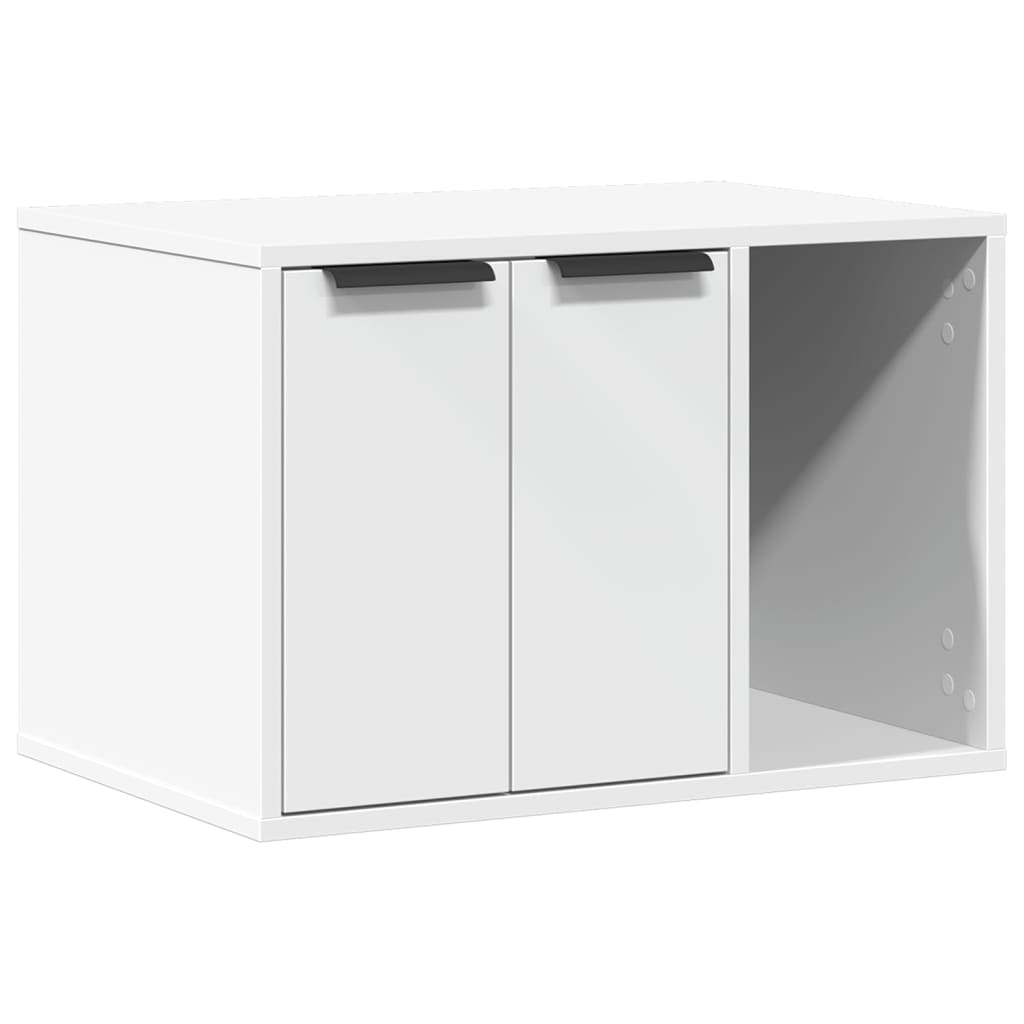 8721158499547_a_en_hd_1 vidaXL Cat Litter Box Enclosure White 60x40x40 cm Engineered Wood - Image 2